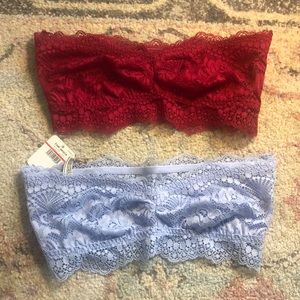 Free People Intimately Lace Bandeau Bras/Bralettes Bundle Sz XS